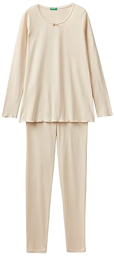 United Colors of Benetton Damen Pig (Trikot + Hose) 3ga23p029 Pyjamaset, Beige 1j4, S von United Colors of Benetton