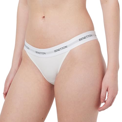 United Colors of Benetton Damen Slip 3OP81S00U Funktionsunterwäsche, Bianco 101, M von United Colors of Benetton