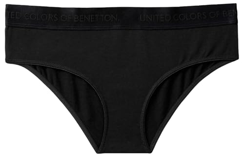 United Colors of Benetton Damen Slip 3OP81S01L Funktionsunterwäsche, Nero, M von United Colors of Benetton