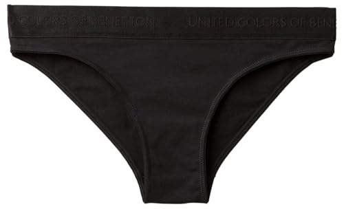 United Colors of Benetton Damen Slip 3OP81S01M Funktionsunterwäsche, Nero, L von United Colors of Benetton