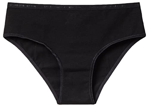 United Colors of Benetton Damen Slip 3op81s1r7 Unterwäsche im Bikini-Stil, Schwarz 100, S von United Colors of Benetton