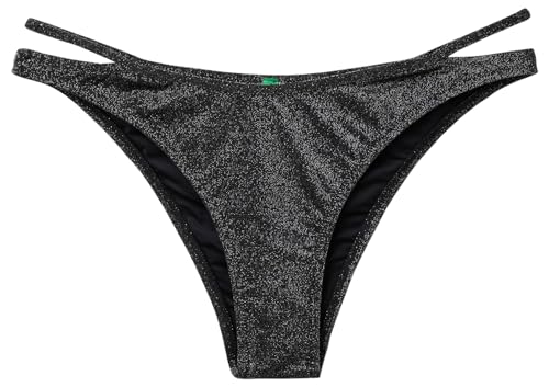 United Colors of Benetton Damen Slip Mare 341v5s03n Bikini-Unterteile, Schwarz 700, M von United Colors of Benetton