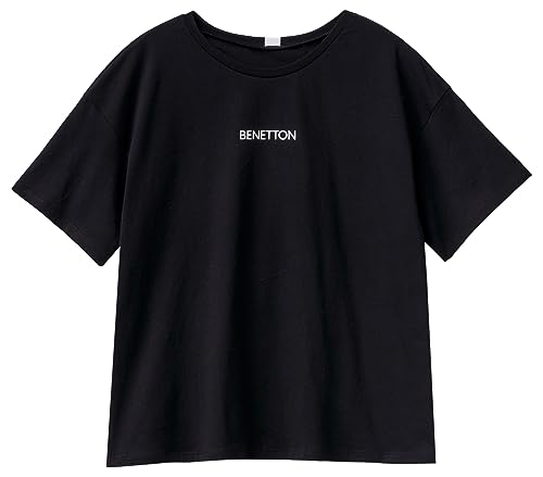 United Colors of Benetton Damen T-Shirt 30963m04r Pyjamaoberteil, Schwarz 100, Large von United Colors of Benetton