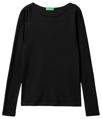 United Colors of Benetton Damen T-Shirt M/L 3ga2d1082 Pullover, Schwarz, X-Small von United Colors of Benetton