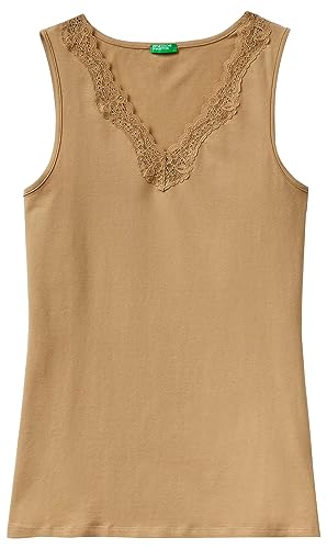 United Colors of Benetton Damen Tanktop 3op81h008 Unterhemd, Beige 193, Large von United Colors of Benetton