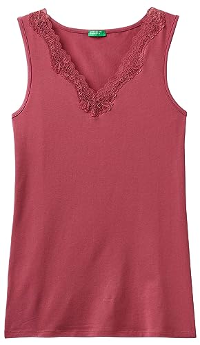 United Colors of Benetton Damen Tanktop 3op81h008 Unterhemd, Malva Scuro 1r4, Large von United Colors of Benetton