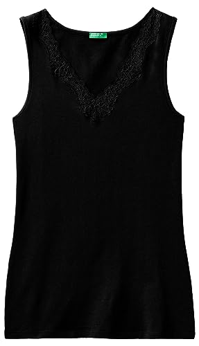 United Colors of Benetton Damen Tanktop 3op81h008 Unterhemd, Nero 100, Large von United Colors of Benetton