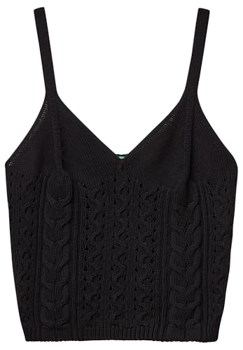 United Colors of Benetton Damen Top 101tdh01b Unterhemd, Schwarz, Large von United Colors of Benetton