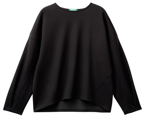 United Colors of Benetton Damen Trikot G/C 38y6d108o Sweatshirt, Schwarz 100, L von United Colors of Benetton