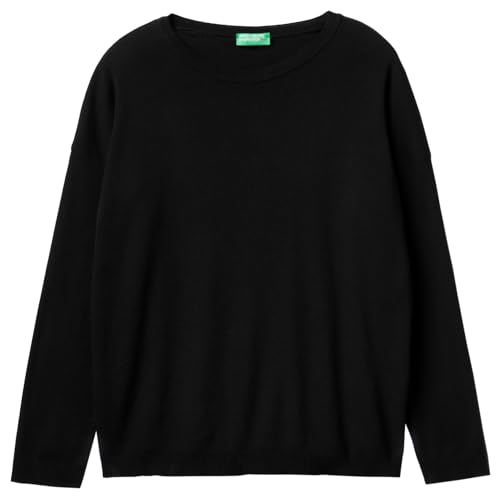 United Colors of Benetton Damen Trikot G/C M/L 1091D100E Pullover, Schwarz 100, L von United Colors of Benetton