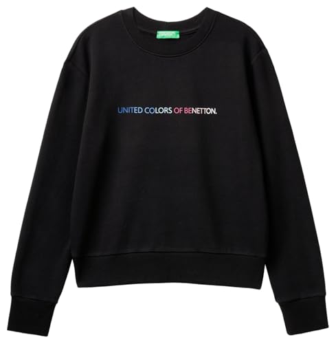 United Colors of Benetton Damen Trikot G/C M/L 3J68D107Z Kapuzenpullover, Schwarz, L von United Colors of Benetton