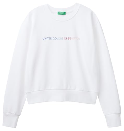 United Colors of Benetton Damen Trikot G/C M/L 3J68D107Z Kapuzenpullover, Weiß, XL von United Colors of Benetton