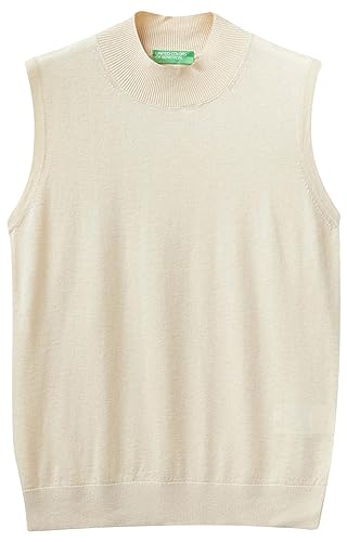 United Colors of Benetton Damen Trikot Rollkragen S/M 108ad106a Pullover, Hellbeige 1J4, M von United Colors of Benetton