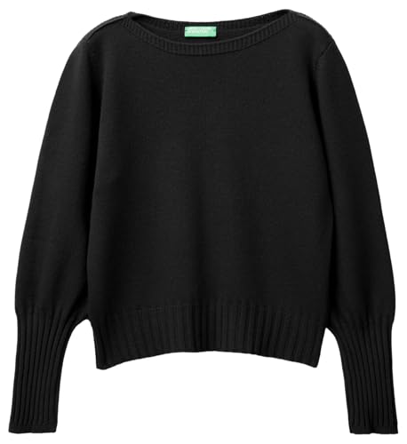 United Colors of Benetton Damen Trikot Sc Boot M/L 1244D10C6 Pullover, Schwarz, XS von United Colors of Benetton