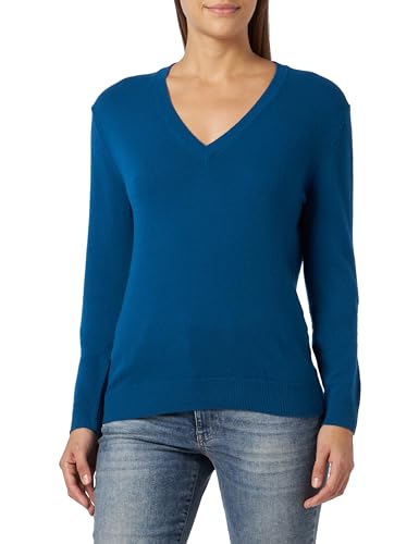 United Colors of Benetton Damen Trikot V-Ausschnitt M/L 1002D4488 Pullover, Blau 10 F, XS von United Colors of Benetton