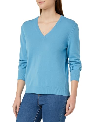 United Colors of Benetton Damen Trikot V-Ausschnitt M/L 1002D4488 Pullover, Hellblau 0R9, XL von United Colors of Benetton