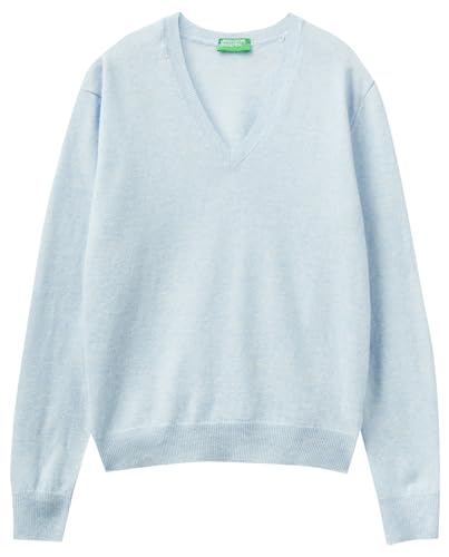 United Colors of Benetton Damen Trikot V-Ausschnitt M/L 1002D4488 Pullover, Hellblau 5a1, XS von United Colors of Benetton