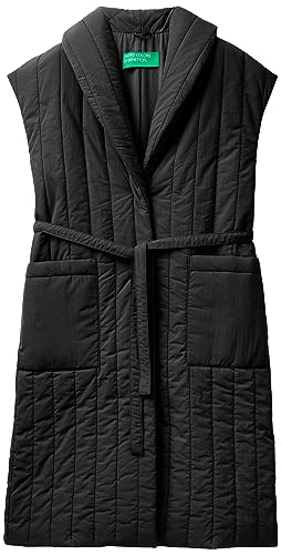 United Colors of Benetton Damen Weste 2t2ldj006 Jacke, Schwarz 100, L von United Colors of Benetton