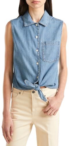 United Colors of Benetton Damen s/m 5pcjdq07z Hemd, blau, Small von United Colors of Benetton