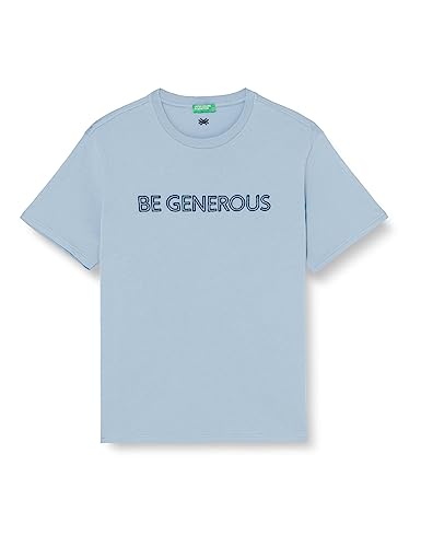 United Colors of Benetton Herren 3096u1057 T-Shirt, Hellblau 09a, XL von United Colors of Benetton