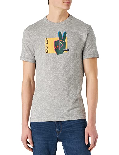 United Colors of Benetton Herren 3F93U103T T-Shirt, Dunkelgrau Melange 507, M von United Colors of Benetton