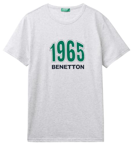 United Colors of Benetton Herren 3i1xu100a T-Shirt, Hellgrau Meliert 506, XL von United Colors of Benetton