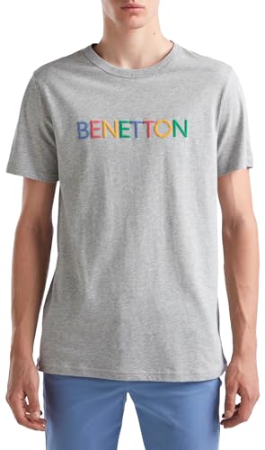 United Colors of Benetton Herren 3i1xu100a T-Shirt, Meliert 938, 56 von United Colors of Benetton