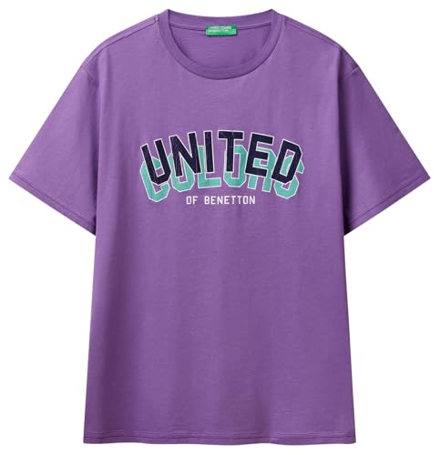 United Colors of Benetton Herren 3i1xu1096 T-Shirt, violett, Large von United Colors of Benetton