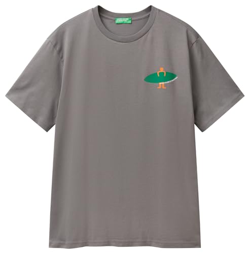 United Colors of Benetton Herren 3i1xu10a4 T-Shirt, grau, XL von United Colors of Benetton