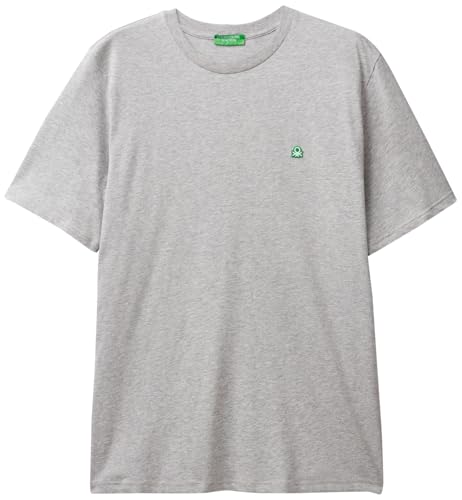 United Colors of Benetton Herren 3mi5j1af7 T-Shirt, Grau Melange Mittel 501, Medium von United Colors of Benetton