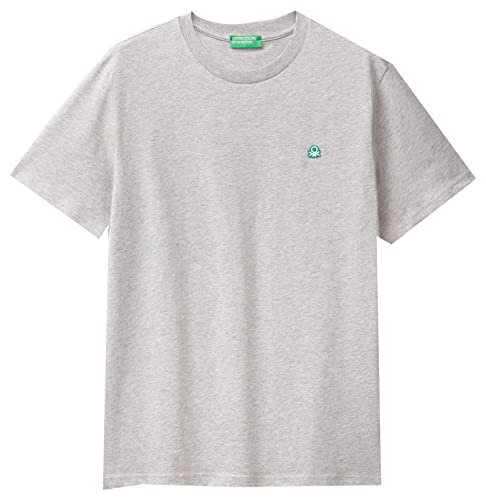 United Colors of Benetton Herren 3mi5j1af7 T-Shirt, Grau Melange Mittel 501, Medium von United Colors of Benetton