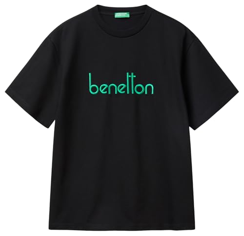 United Colors of Benetton Herren 3mi6u109o T-Shirt, Schwarz, XL von United Colors of Benetton