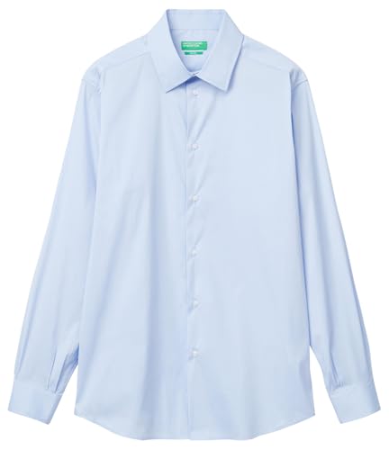 United Colors of Benetton Herren 5x3luq049 Hemd, blau, XS von United Colors of Benetton