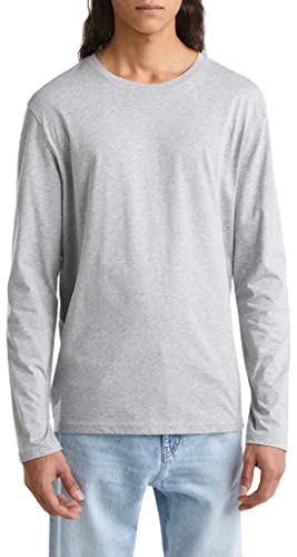 United Colors of Benetton Herren Basico 1 Man Langarmshirt, grau (Grigio Melange 501), Medium von United Colors of Benetton