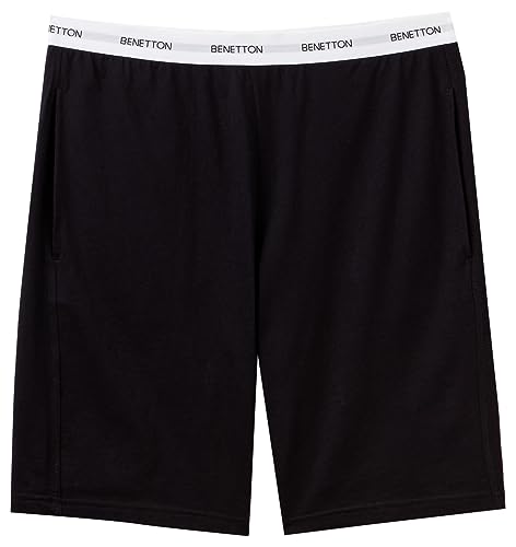 United Colors of Benetton Herren Bermuda 30964900b Schlafanzughose, Schwarz 100, XL von United Colors of Benetton