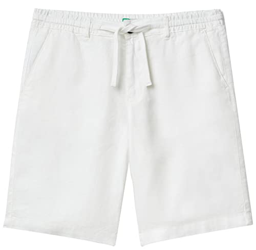 United Colors of Benetton Herren Bermuda 4AGH59578 Shorts, White Milk 074, 46 von United Colors of Benetton