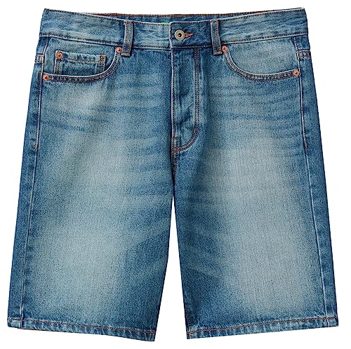 United Colors of Benetton Herren Bermuda 4AW7U900K Badehose, Denim Blu 902, 31 von United Colors of Benetton