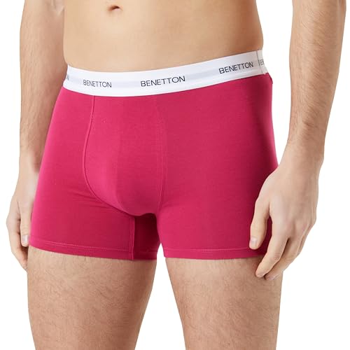 United Colors of Benetton Herren Boxer 3OP82X00O Boxershorts, Rosso Magenta 2E8, L von United Colors of Benetton