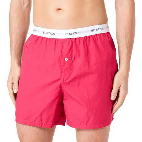 United Colors of Benetton Herren Boxer Intimo 4VBH2X001 Boxershorts, Rosso Magenta 2E8, M von United Colors of Benetton