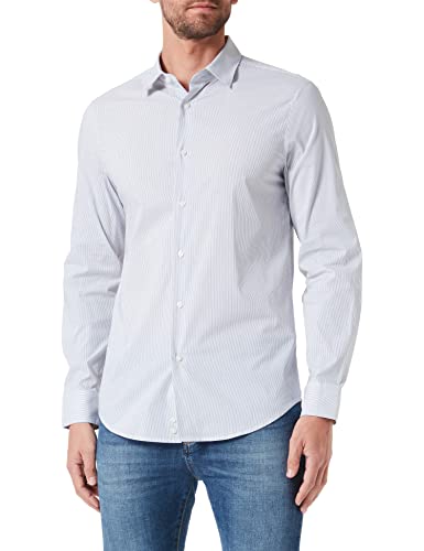 United Colors of Benetton Herren Camicia 5APL5QMM8 Bluse, Bianco Fantasia a Righe 911, XL von United Colors of Benetton