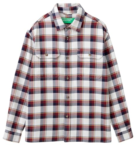 United Colors of Benetton Herren Camicia 5h0euq04j Hemd, rot, Small von United Colors of Benetton