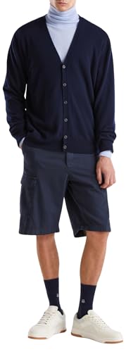 United Colors of Benetton Herren Cardigan M/L 1002u601b Strickjacke, blau, XX-Large von United Colors of Benetton