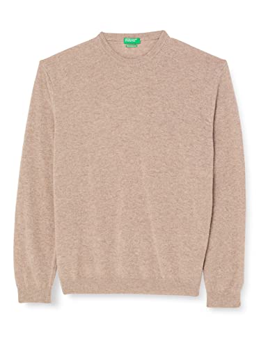 United Colors of Benetton Herren G/C M/L 1002U1G34 LANGÄRMLIGER Pullover MIT Rundhalsausschnitt, Beigefarben 530, M von United Colors of Benetton