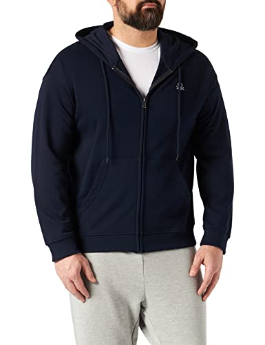 United Colors of Benetton Herren Jacke C/CAPP M/L 3J68J5217 Sweatshirt ohne Kapuze, Blau 016, XS von United Colors of Benetton