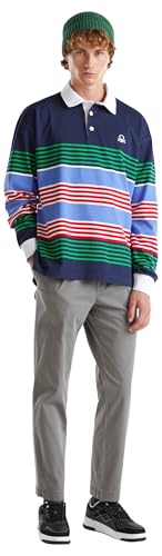 United Colors of Benetton Herren Maglia Polo M/L 3kuju301e Polohemd, blau, Large von United Colors of Benetton