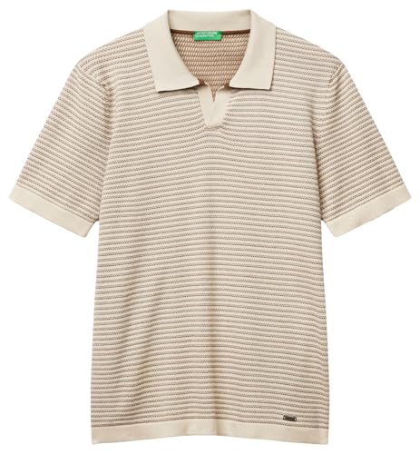 United Colors of Benetton Herren Maglia Polo M/M 1094k301j Polohemd, beige, Small von United Colors of Benetton