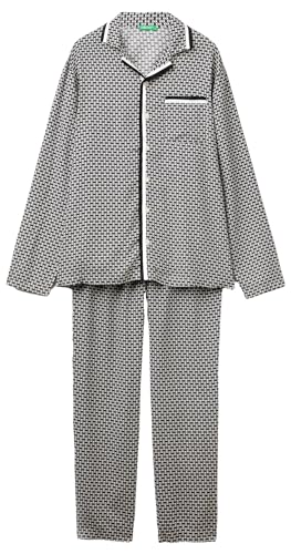 United Colors of Benetton Herren Pig(Hemd + Hose) 41HH4P007 Pyjamaset, Schwarz 61p, M von United Colors of Benetton