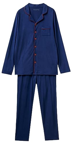 United Colors of Benetton Herren Pig (Jacke + Hose) 3vd04p01p Pyjamaset, Blu Scuro 252, L von United Colors of Benetton