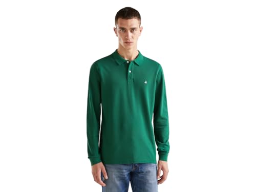 United Colors of Benetton Herren Poloshirt M/L 3089J3204 Polohemd, Dunkelgrün 2E5, Large von United Colors of Benetton