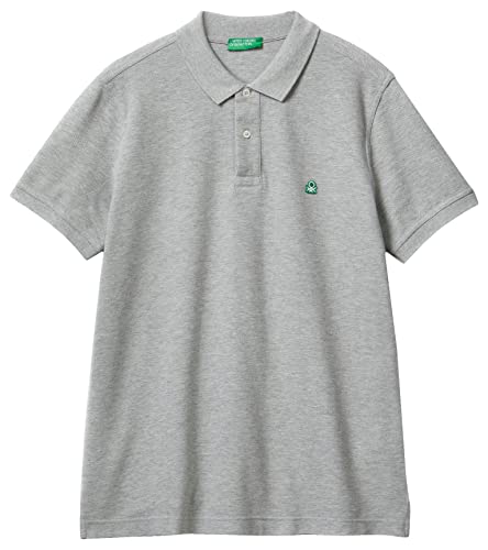 United Colors of Benetton Herren Poloshirt M/M 3089J3179 Polohemd, Grau Melange mittel 501, Medium von United Colors of Benetton